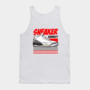 AJ 3 Retro White Cement Shoes Tank Top